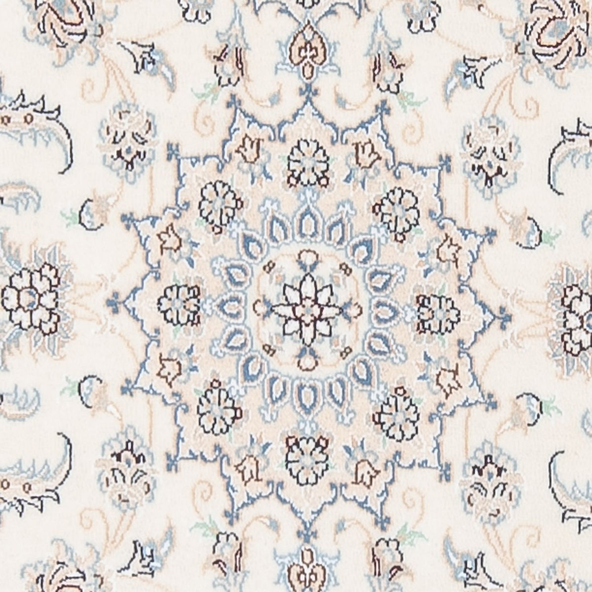 Alfombra de pasillo Alfombra Persa - Nain - Prima - 306 x 90 cm - crema