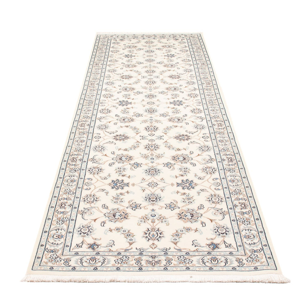 Alfombra de pasillo Alfombra Persa - Nain - Prima - 301 x 84 cm - crema