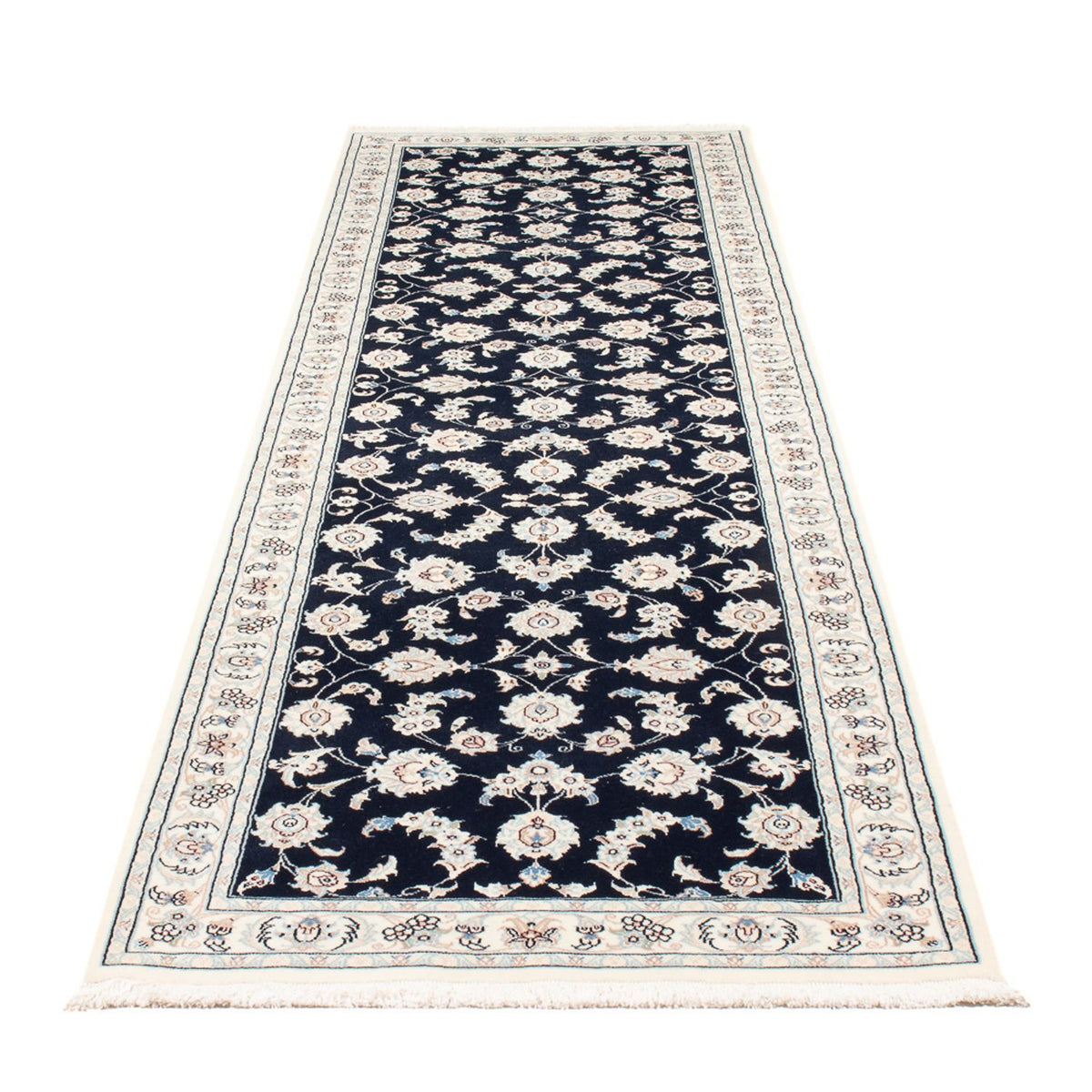 Alfombra de pasillo Alfombra Persa - Nain - Prima - 293 x 81 cm - azul oscuro