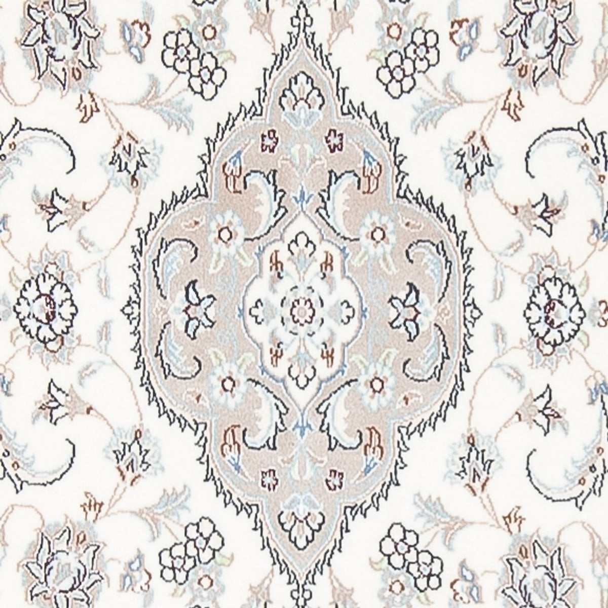 Alfombra de pasillo Alfombra Persa - Nain - Prima - 410 x 90 cm - crema