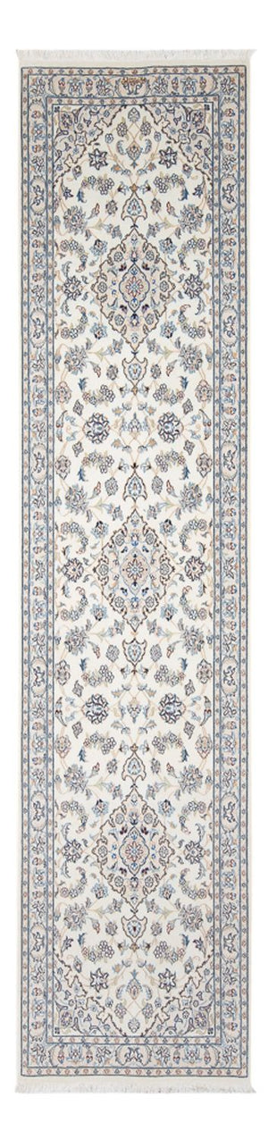 Alfombra de pasillo Alfombra Persa - Nain - Prima - 304 x 80 cm - crema