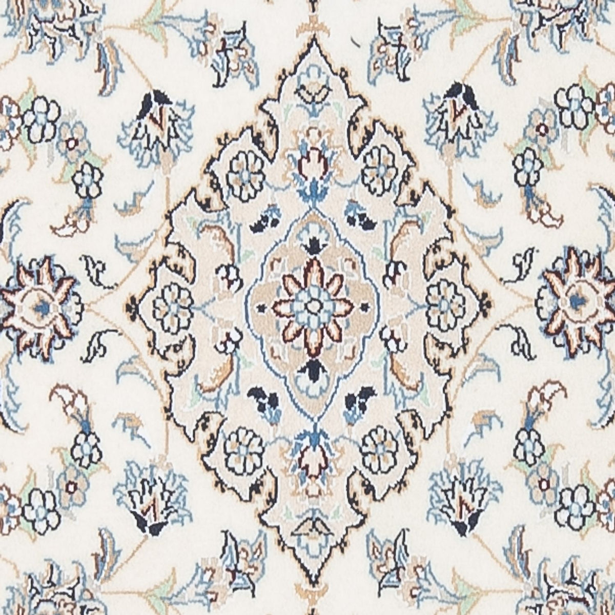Alfombra de pasillo Alfombra Persa - Nain - Prima - 304 x 80 cm - crema