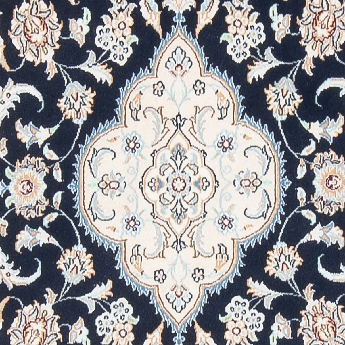 Alfombra de pasillo Alfombra Persa - Nain - Prima - 400 x 90 cm - azul oscuro