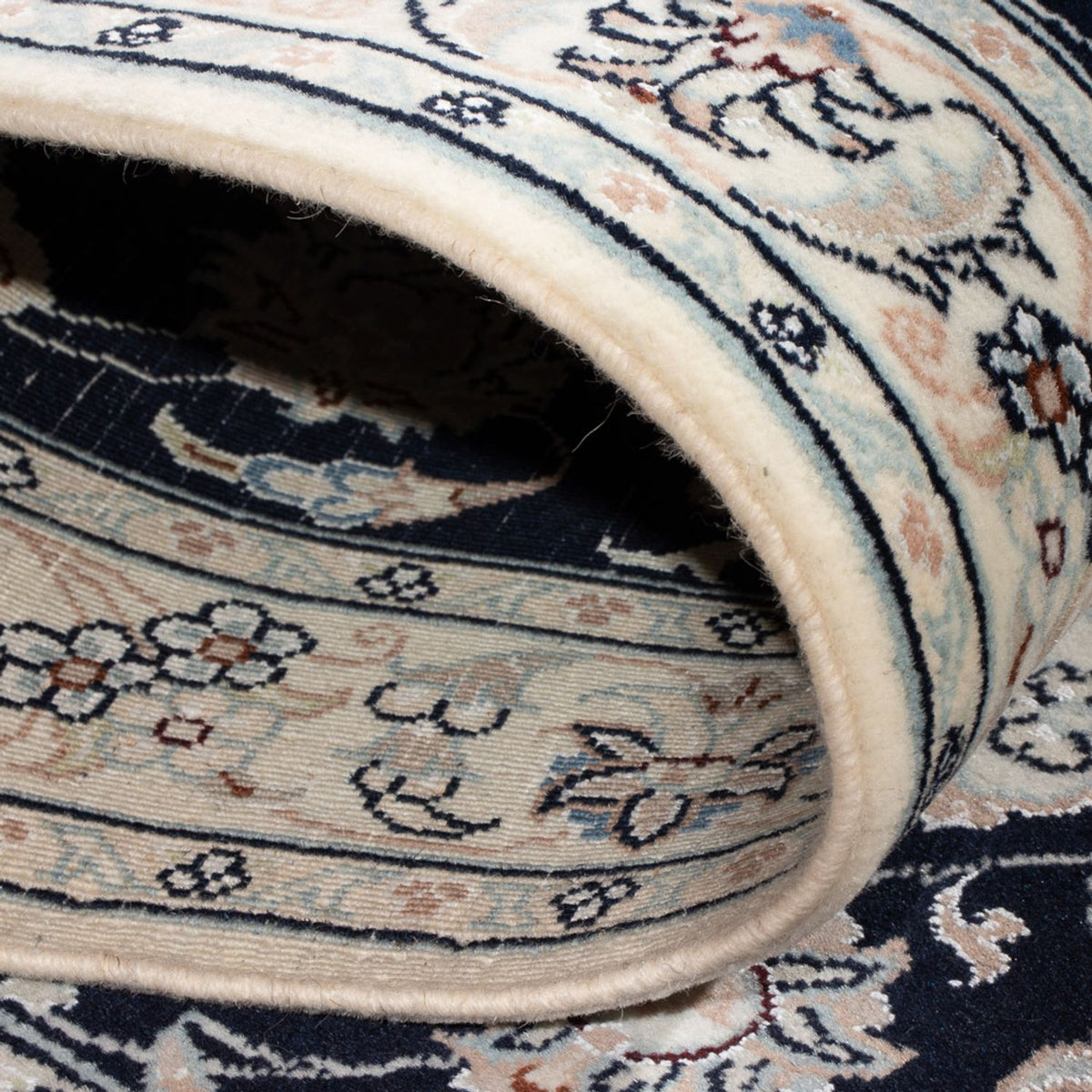 Alfombra de pasillo Alfombra Persa - Nain - Prima - 299 x 84 cm - azul oscuro