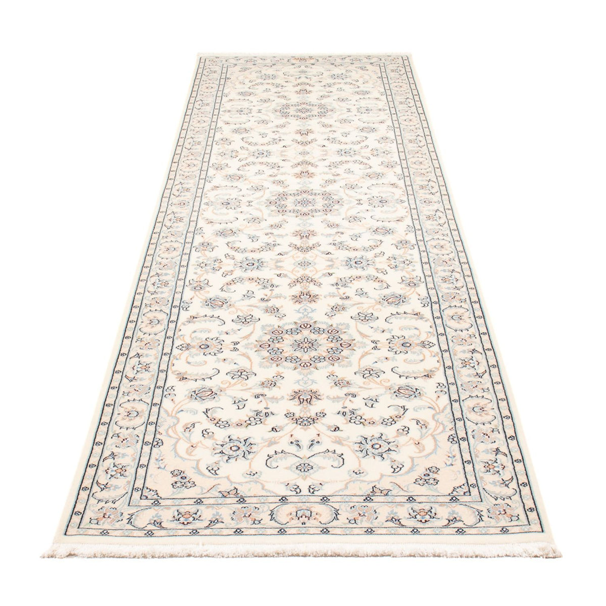 Alfombra de pasillo Alfombra Persa - Nain - Prima - 309 x 83 cm - crema