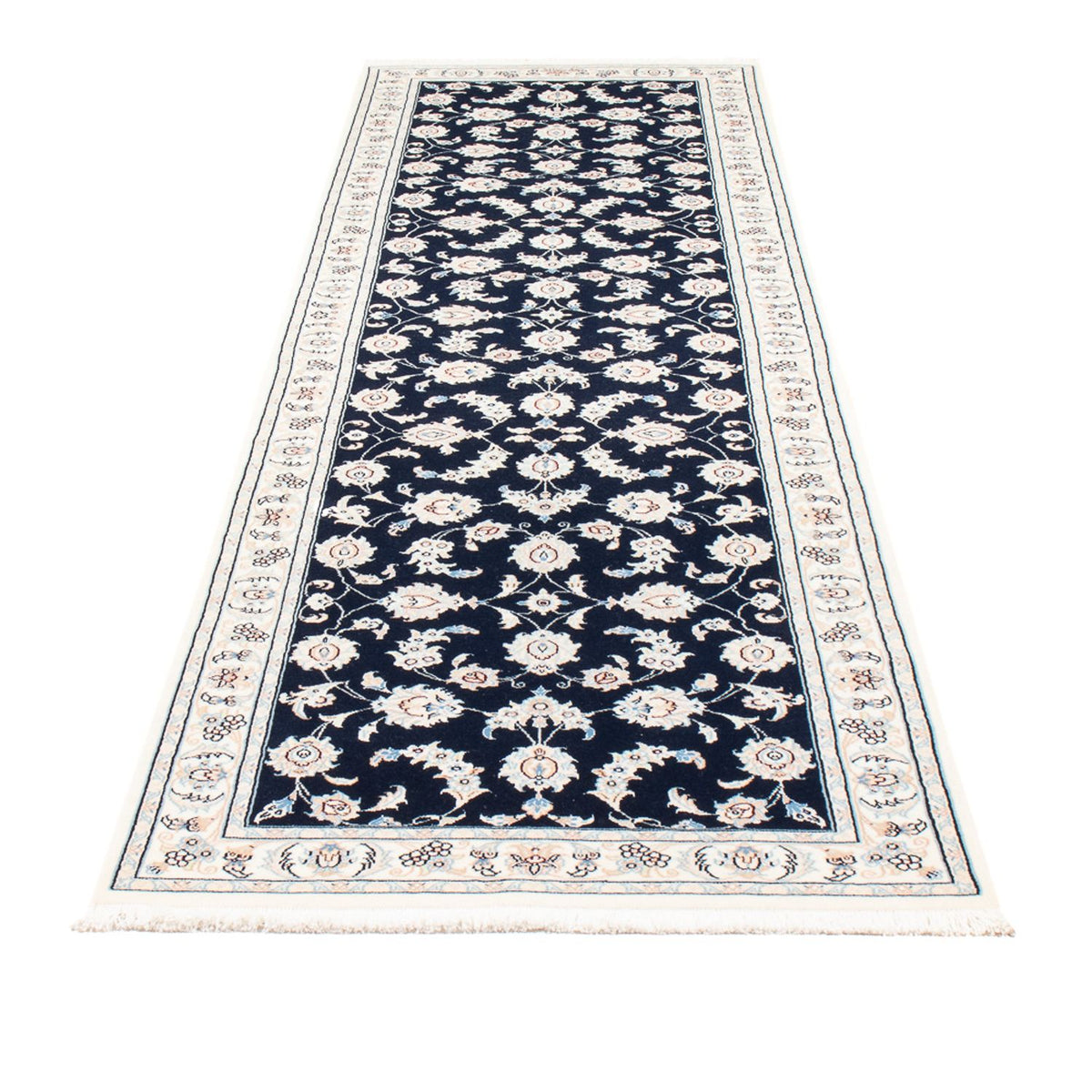 Alfombra de pasillo Alfombra Persa - Nain - Prima - 290 x 81 cm - azul oscuro