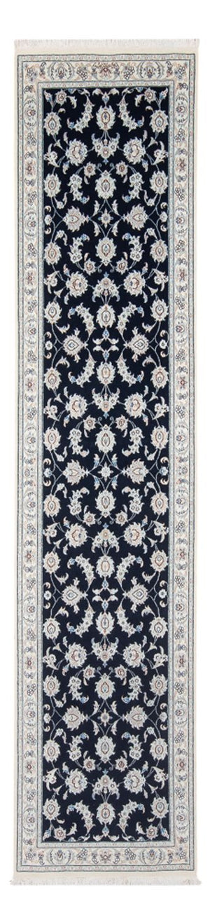 Alfombra de pasillo Alfombra Persa - Nain - Prima - 302 x 80 cm - azul oscuro
