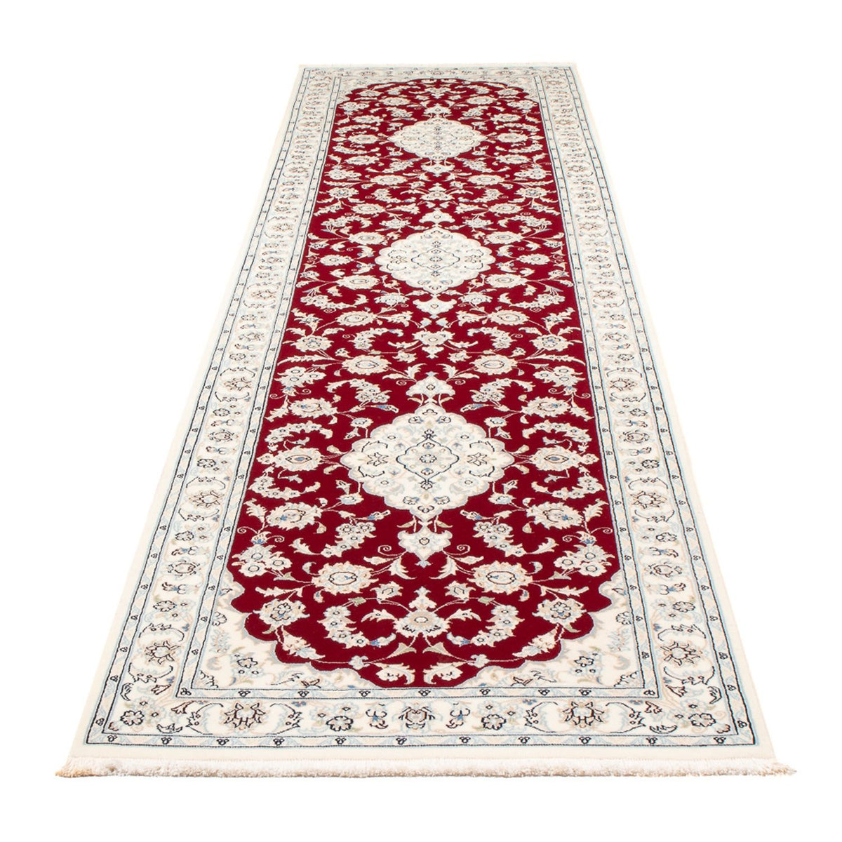Alfombra de pasillo Alfombra Persa - Nain - Prima - 354 x 86 cm - rojo