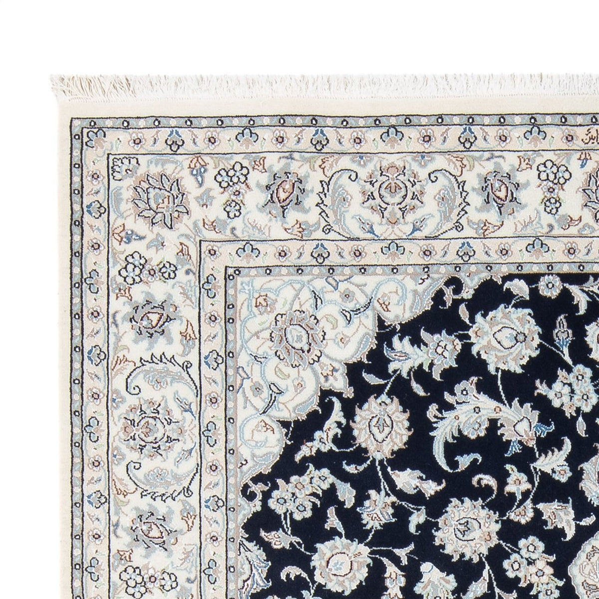 Alfombra Persa - Nain - Prima - 199 x 149 cm - azul oscuro