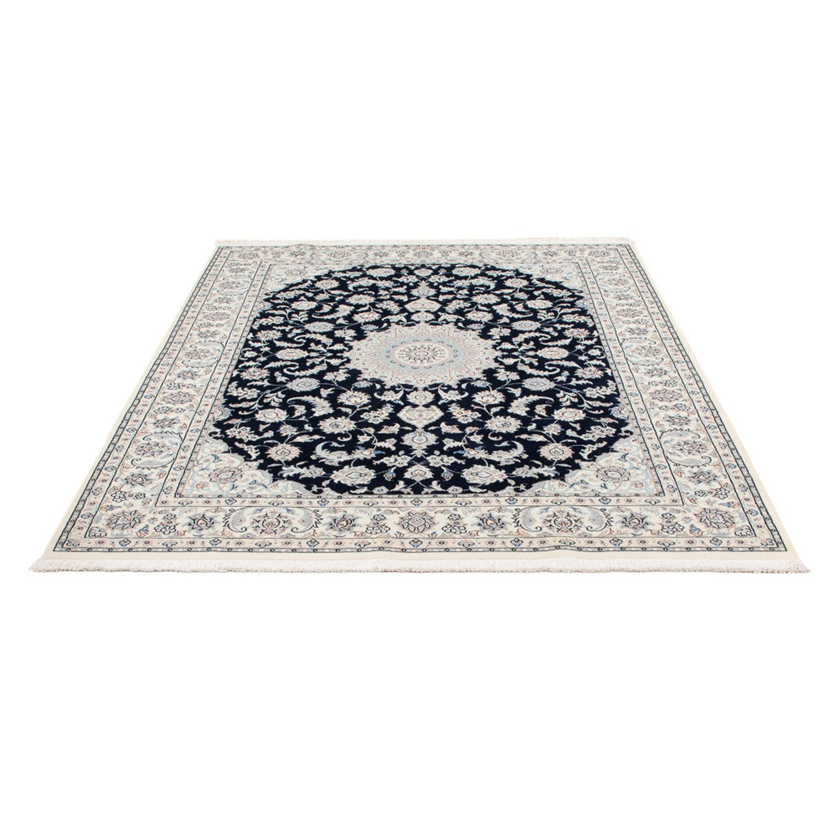 Alfombra Persa - Nain - Prima - 199 x 149 cm - azul oscuro