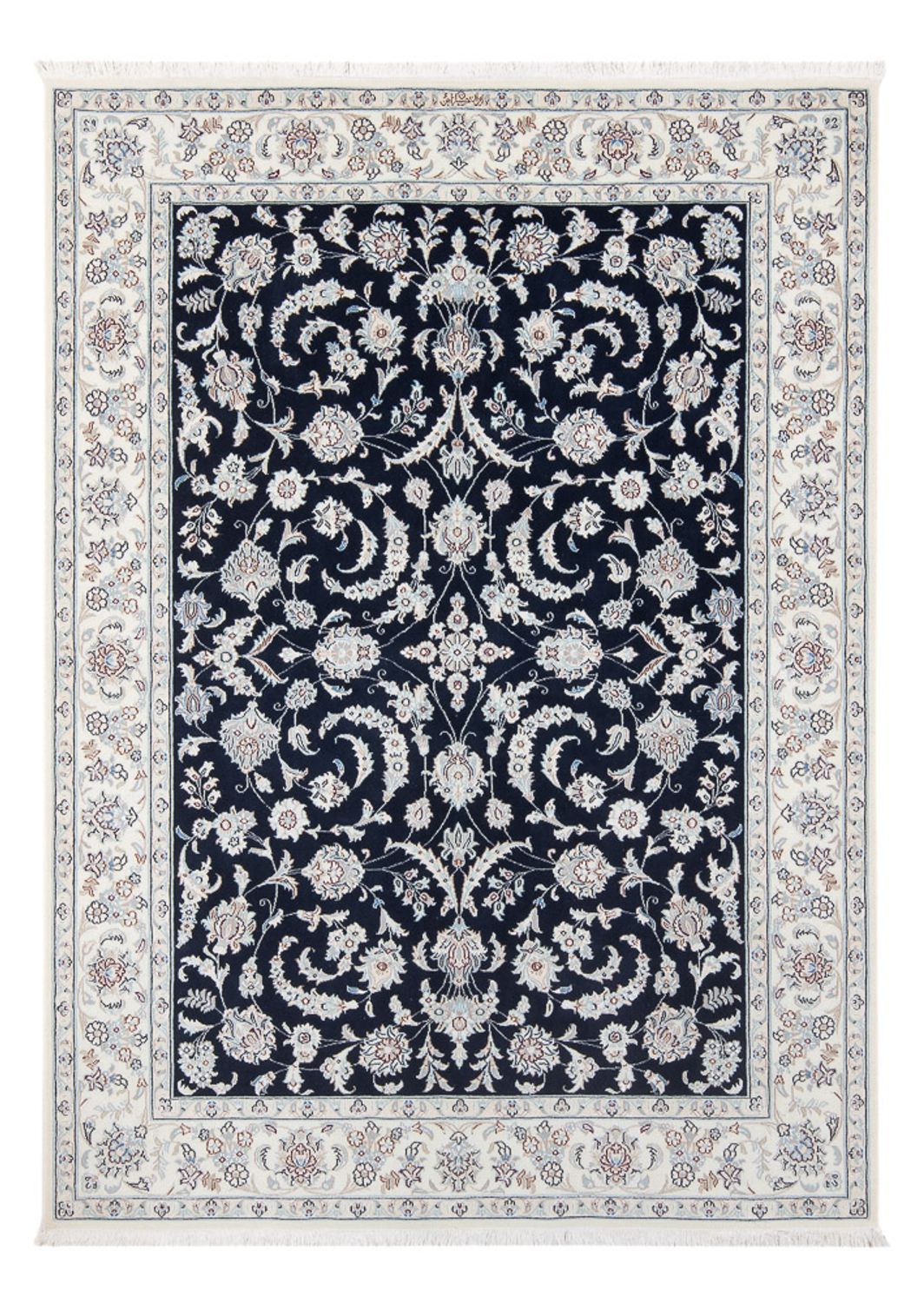 Alfombra Persa - Nain - Prima - 202 x 150 cm - azul oscuro