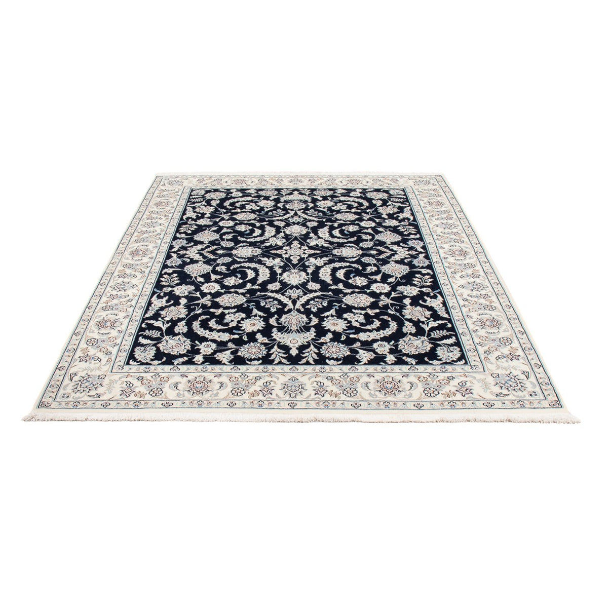 Alfombra Persa - Nain - Prima - 196 x 151 cm - azul oscuro