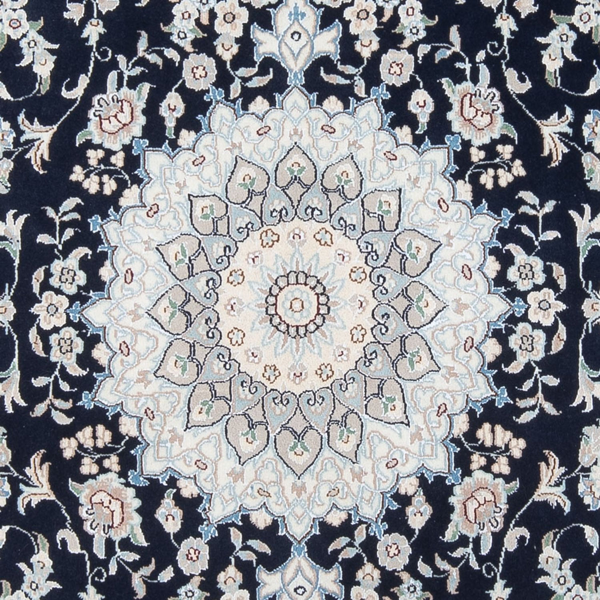 Alfombra Persa - Nain - Prima - 204 x 150 cm - azul oscuro