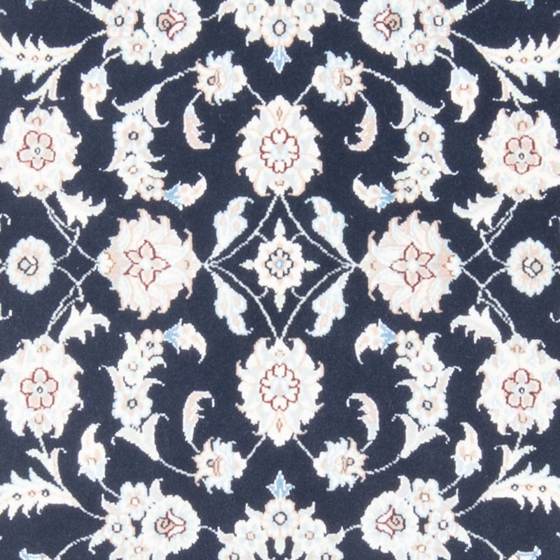 Alfombra de pasillo Alfombra Persa - Nain - Real - 197 x 80 cm - azul oscuro