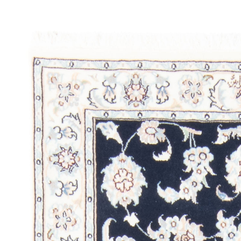 Alfombra de pasillo Alfombra Persa - Nain - Real - 194 x 80 cm - azul oscuro