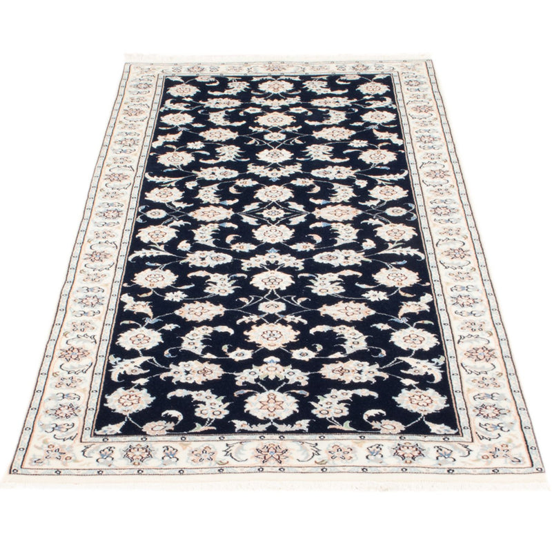 Alfombra de pasillo Alfombra Persa - Nain - Real - 194 x 80 cm - azul oscuro