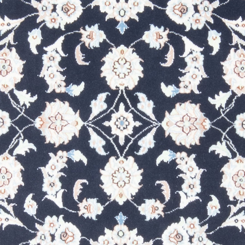 Alfombra de pasillo Alfombra Persa - Nain - Real - 196 x 80 cm - azul oscuro