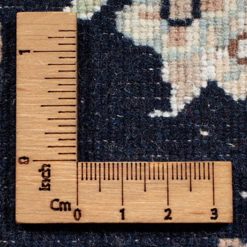 Alfombra de pasillo Alfombra Persa - Nain - Real - 204 x 82 cm - azul oscuro