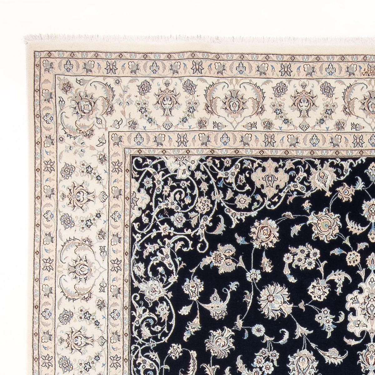 Alfombra Persa - Nain - Prima - 300 x 247 cm - azul oscuro