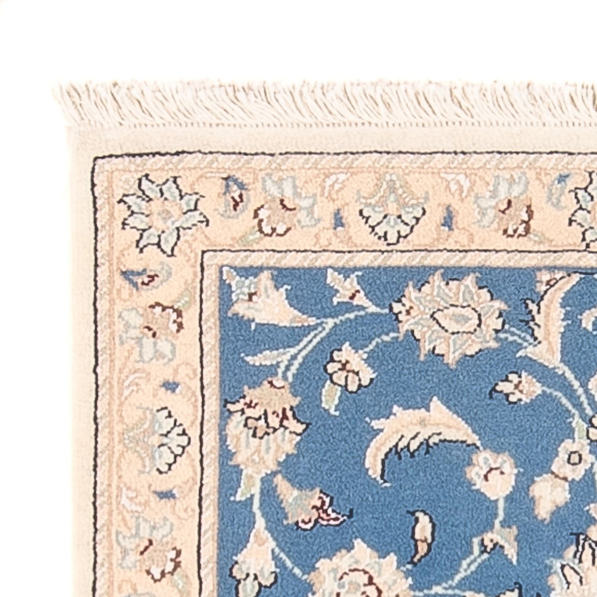 Alfombra persa - Nain - 88 x 59 cm - azul