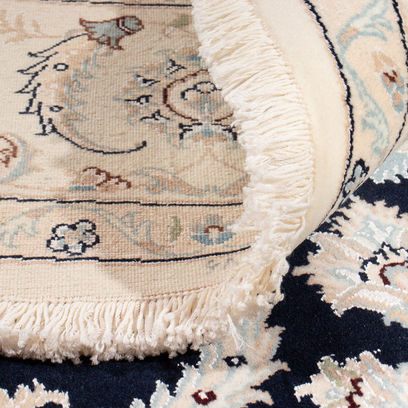 Alfombra persa - Nain redondo  - 202 x 202 cm - azul oscuro