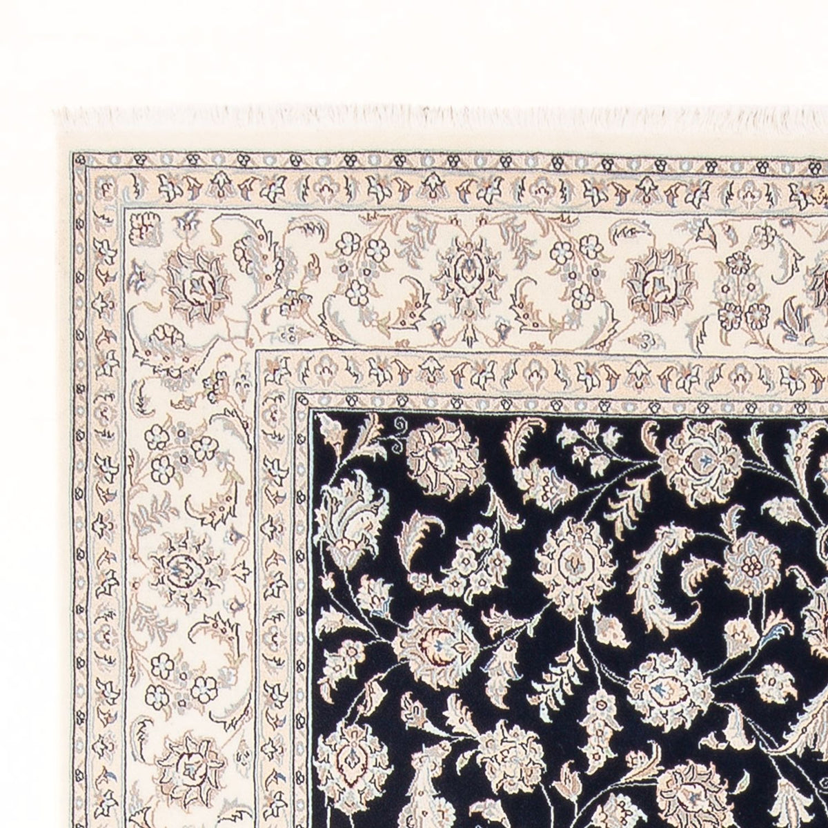 Alfombra Persa - Nain - Prima - 298 x 198 cm - azul oscuro