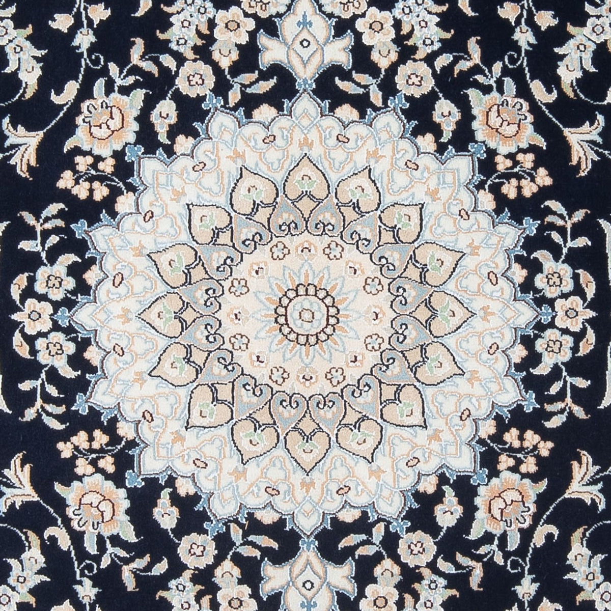 Alfombra Persa - Nain - Prima - 195 x 150 cm - azul oscuro
