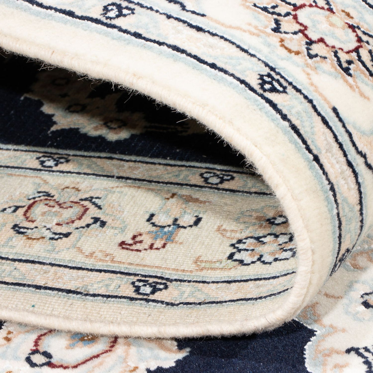 Alfombra de pasillo Alfombra Persa - Nain - Prima - 340 x 85 cm - azul oscuro