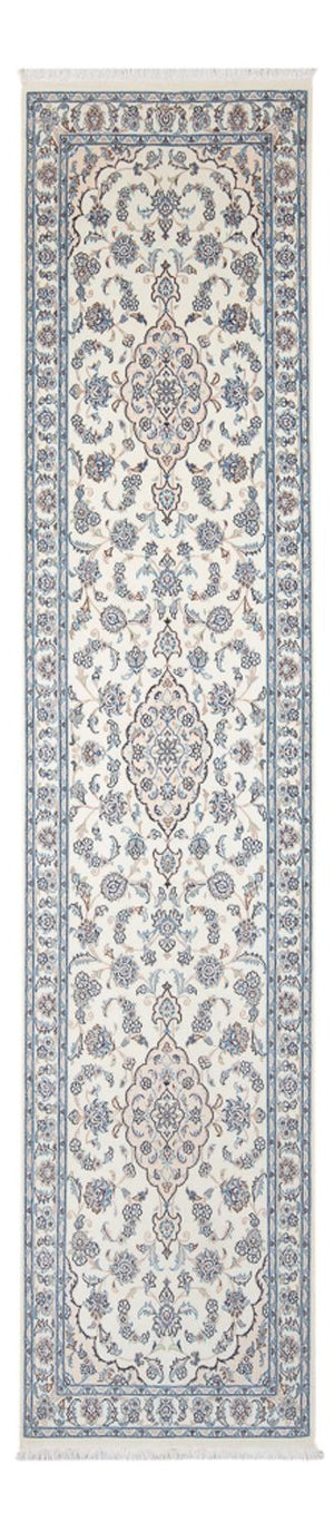 Alfombra de pasillo Alfombra Persa - Nain - Prima - 343 x 84 cm - crema