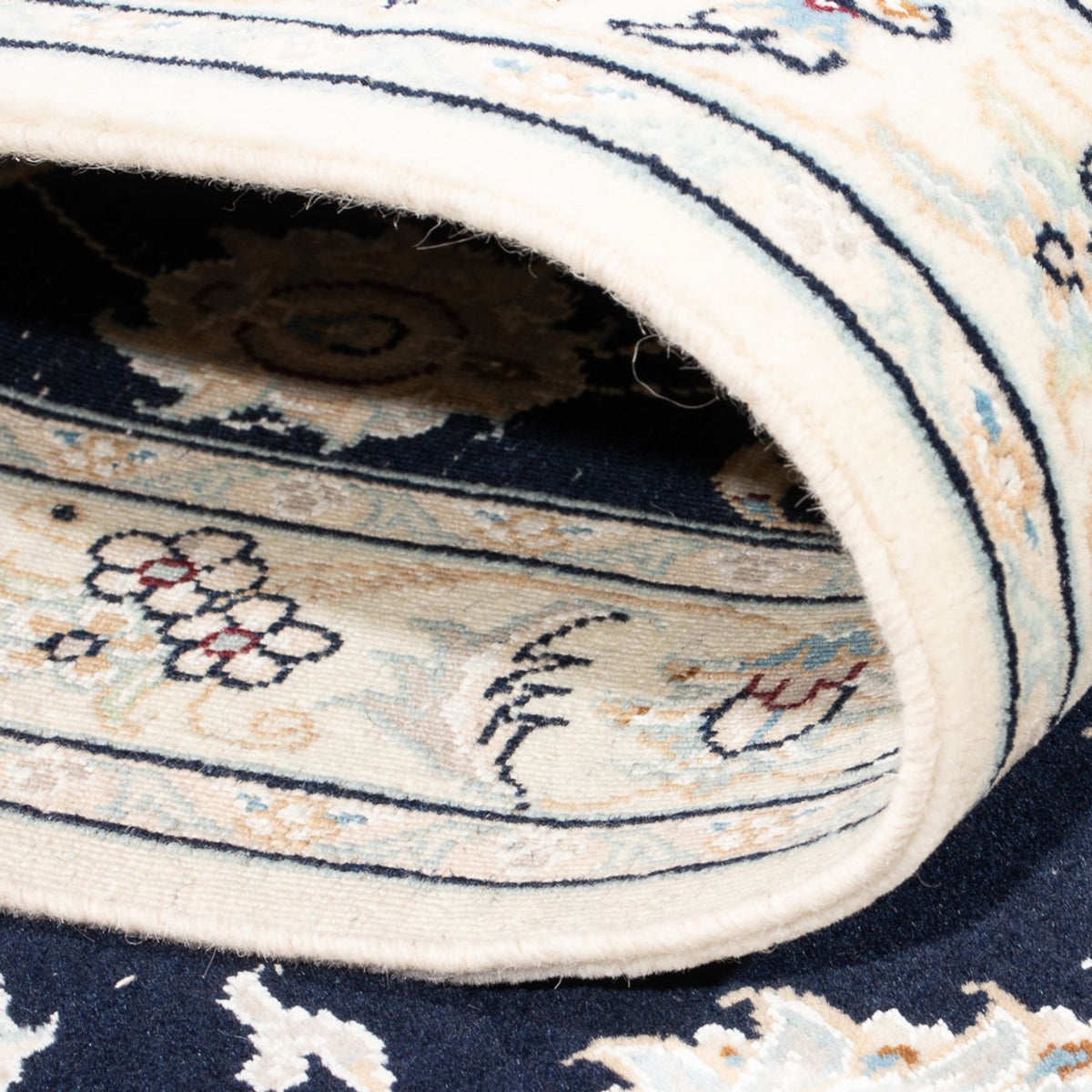 Alfombra de pasillo Alfombra Persa - Nain - Prima - 304 x 81 cm - azul oscuro
