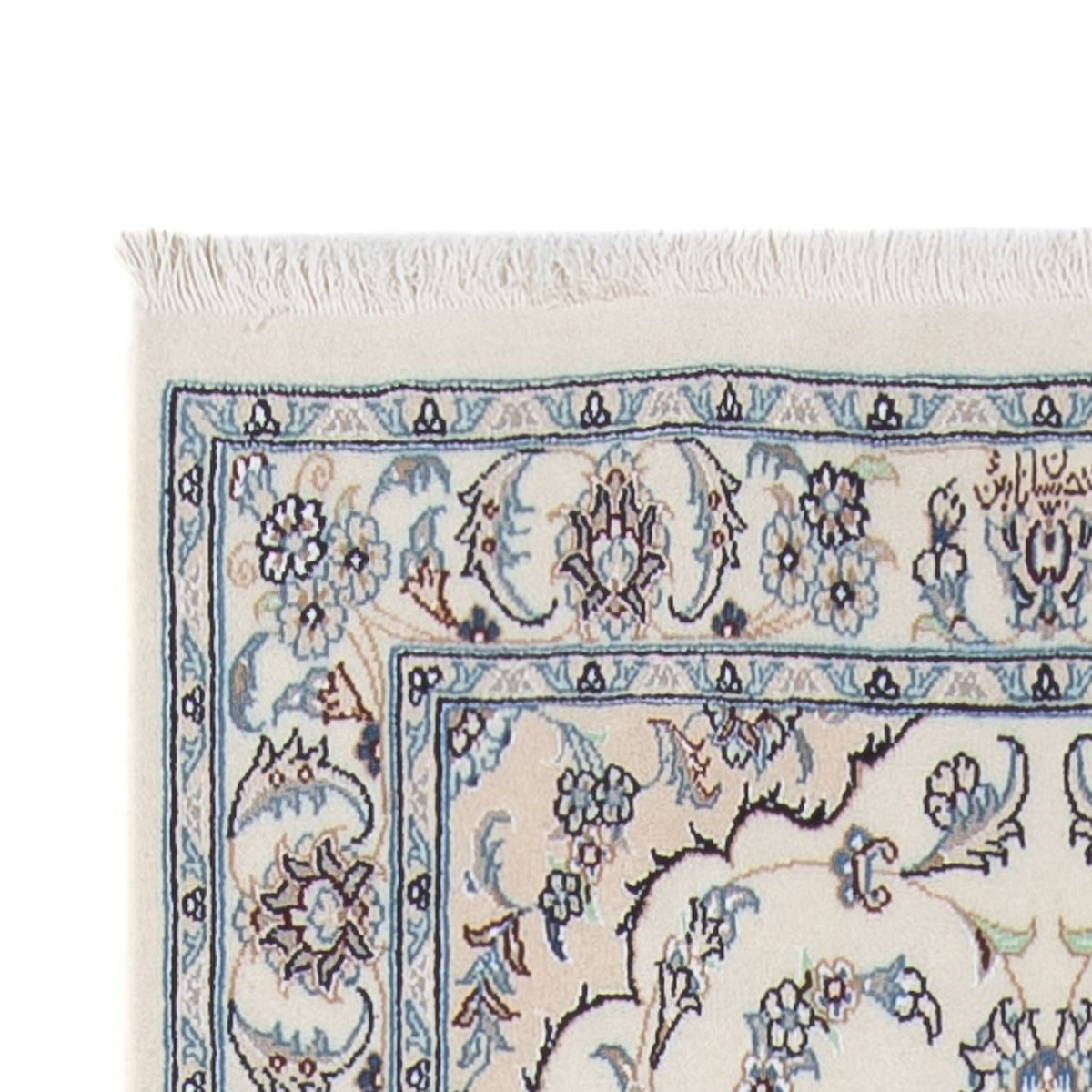 Alfombra de pasillo Alfombra Persa - Nain - Prima - 345 x 84 cm - crema