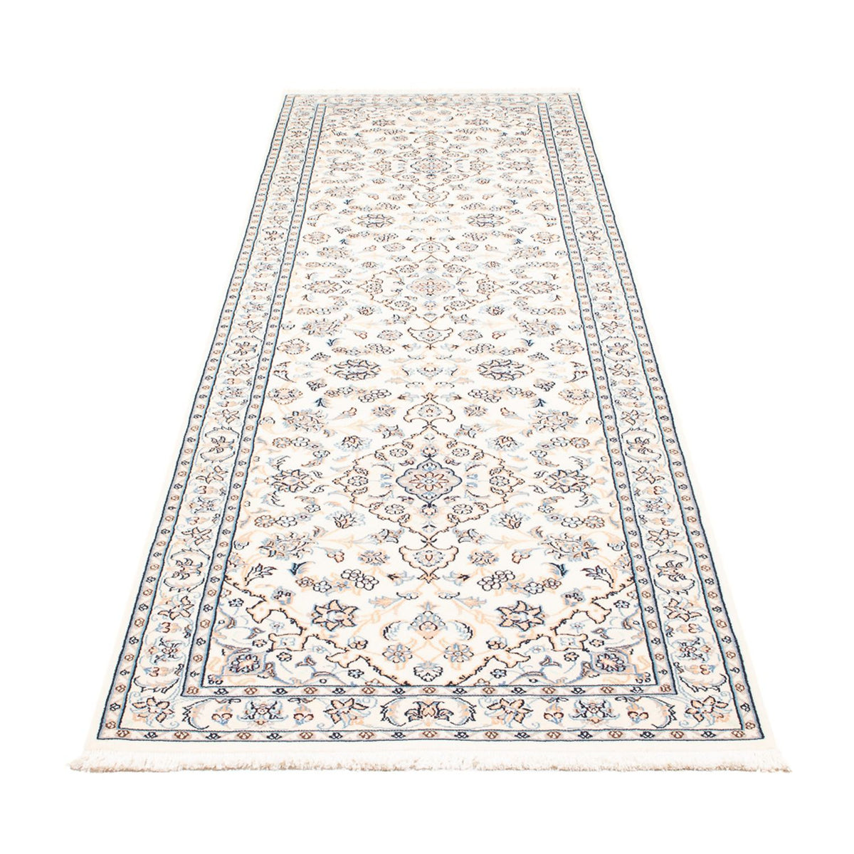 Alfombra de pasillo Alfombra Persa - Nain - Prima - 297 x 81 cm - crema