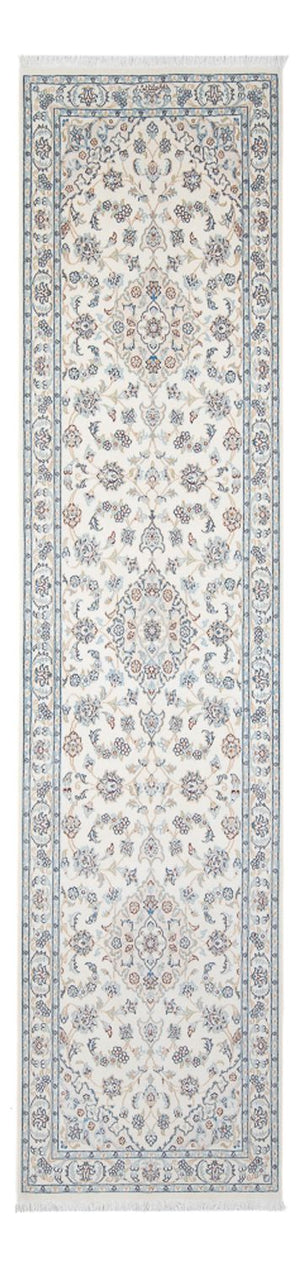 Alfombra de pasillo Alfombra Persa - Nain - Prima - 308 x 80 cm - crema