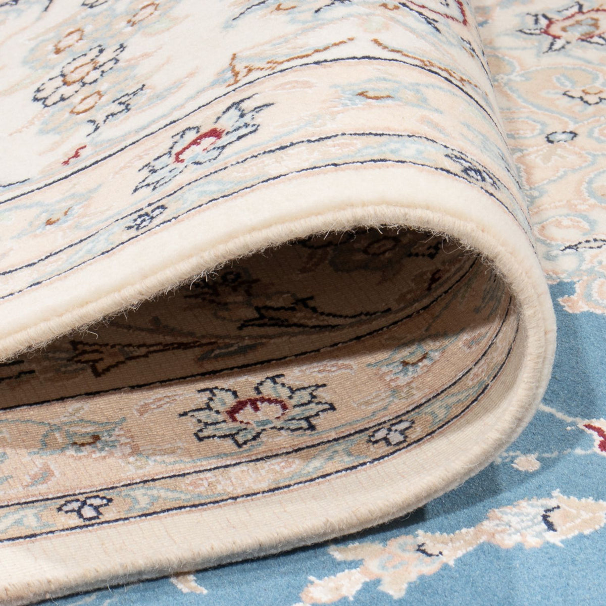 Alfombra Persa - Nain - Prima - 348 x 245 cm - azul claro