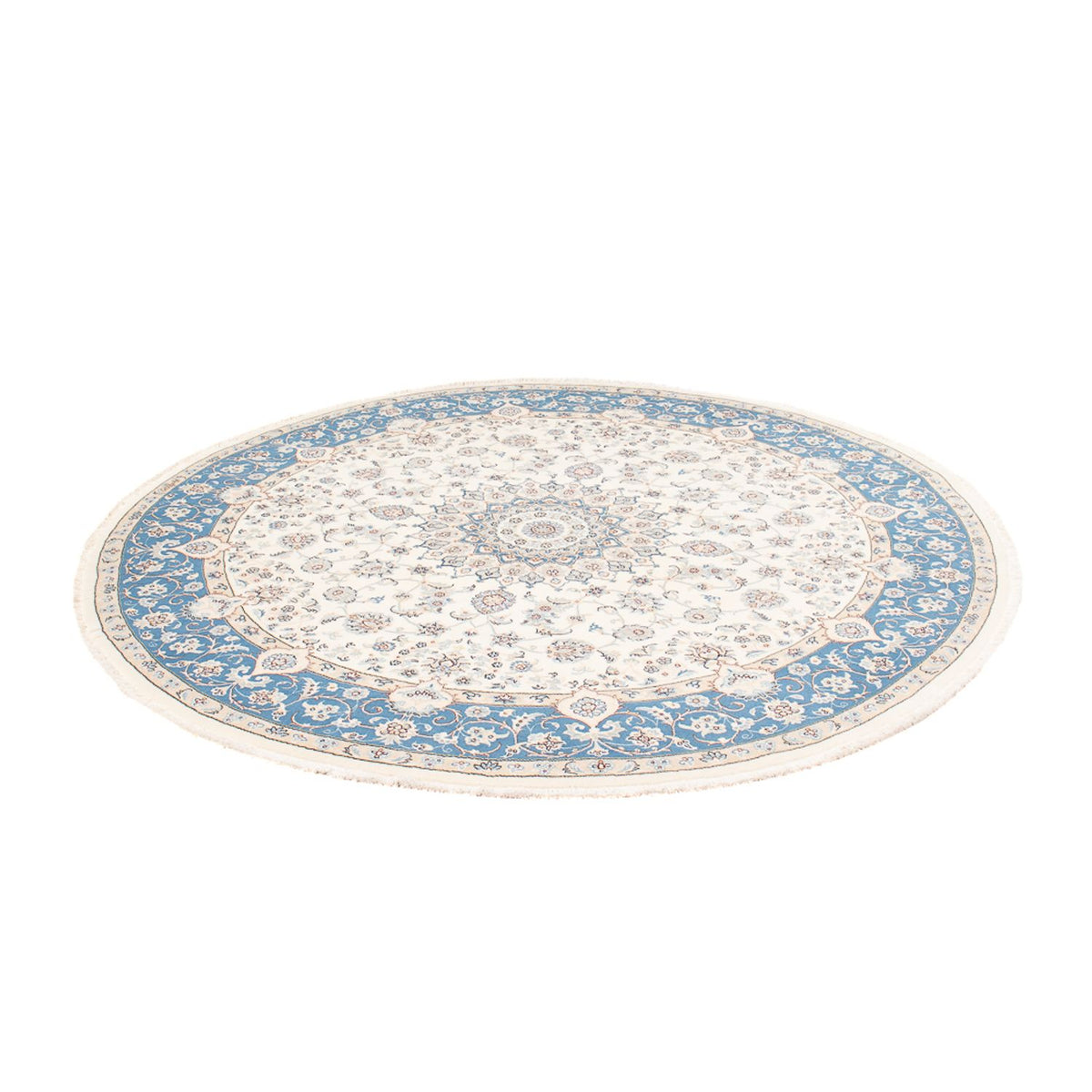 Alfombra persa - Nain redondo  - 197 x 196 cm - crema