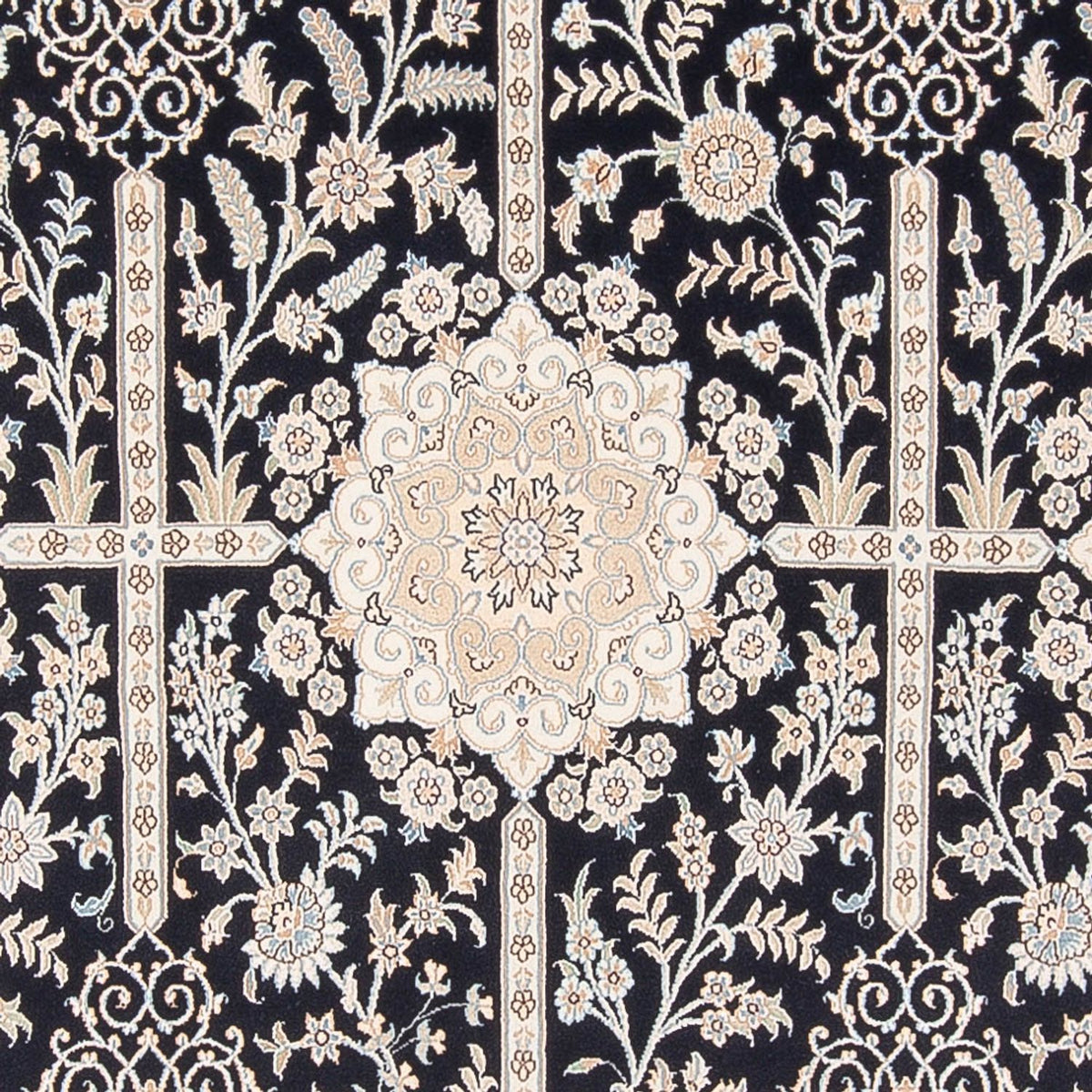 Alfombra Persa - Nain - Prima - 304 x 197 cm - azul oscuro