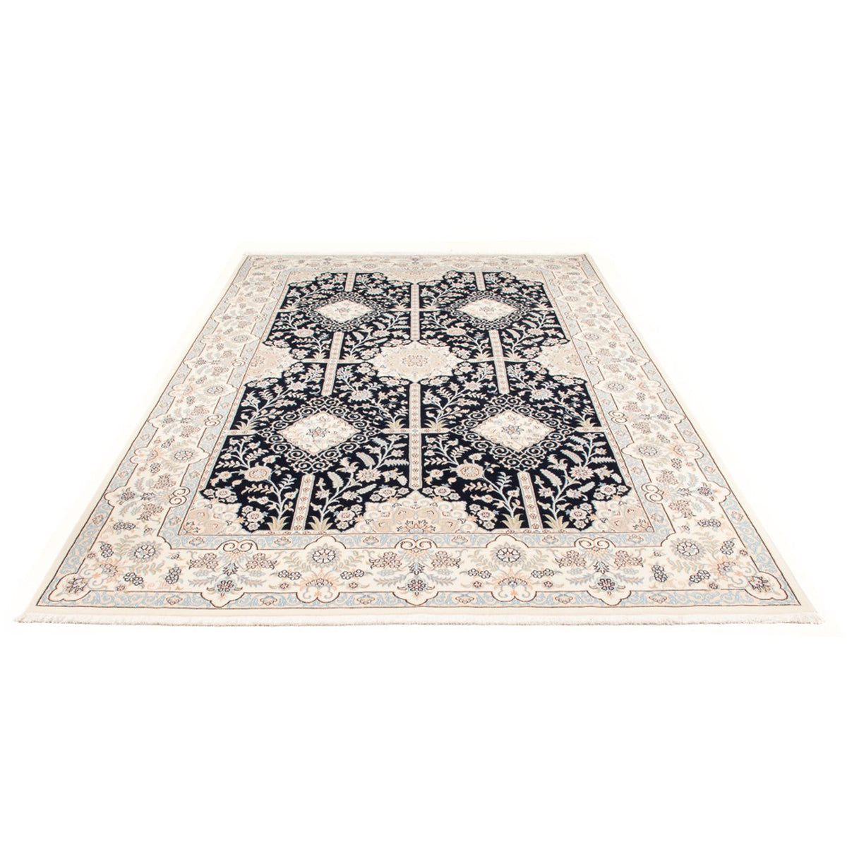 Alfombra Persa - Nain - Prima - 304 x 197 cm - azul oscuro