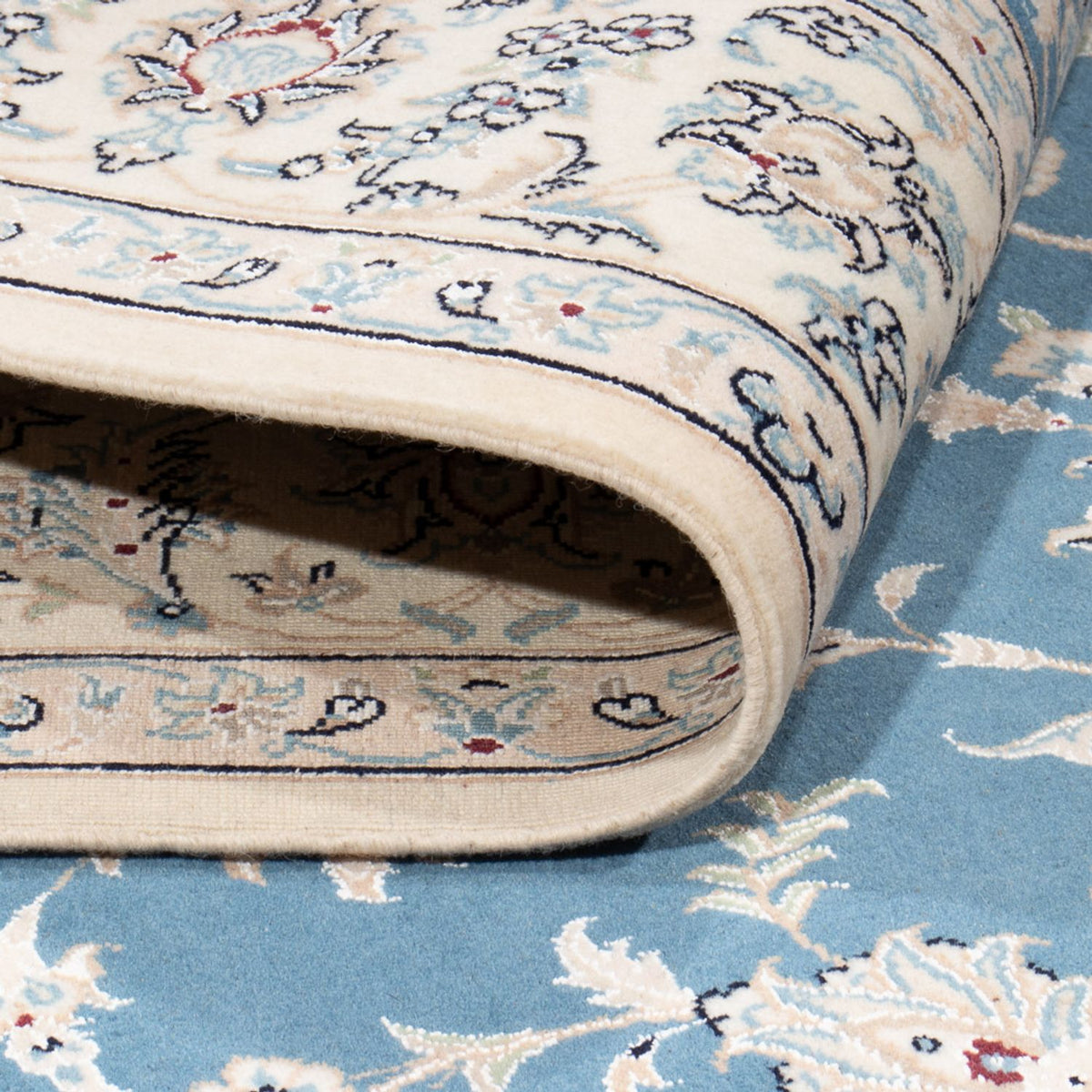 Alfombra persa - Nain - 237 x 170 cm - azul