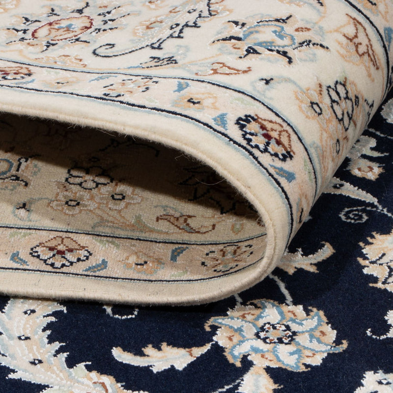 Alfombra persa - Nain - 238 x 171 cm - azul oscuro