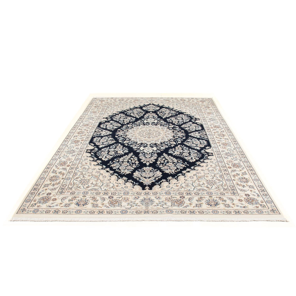 Alfombra Persa - Nain - Prima - 302 x 197 cm - azul oscuro