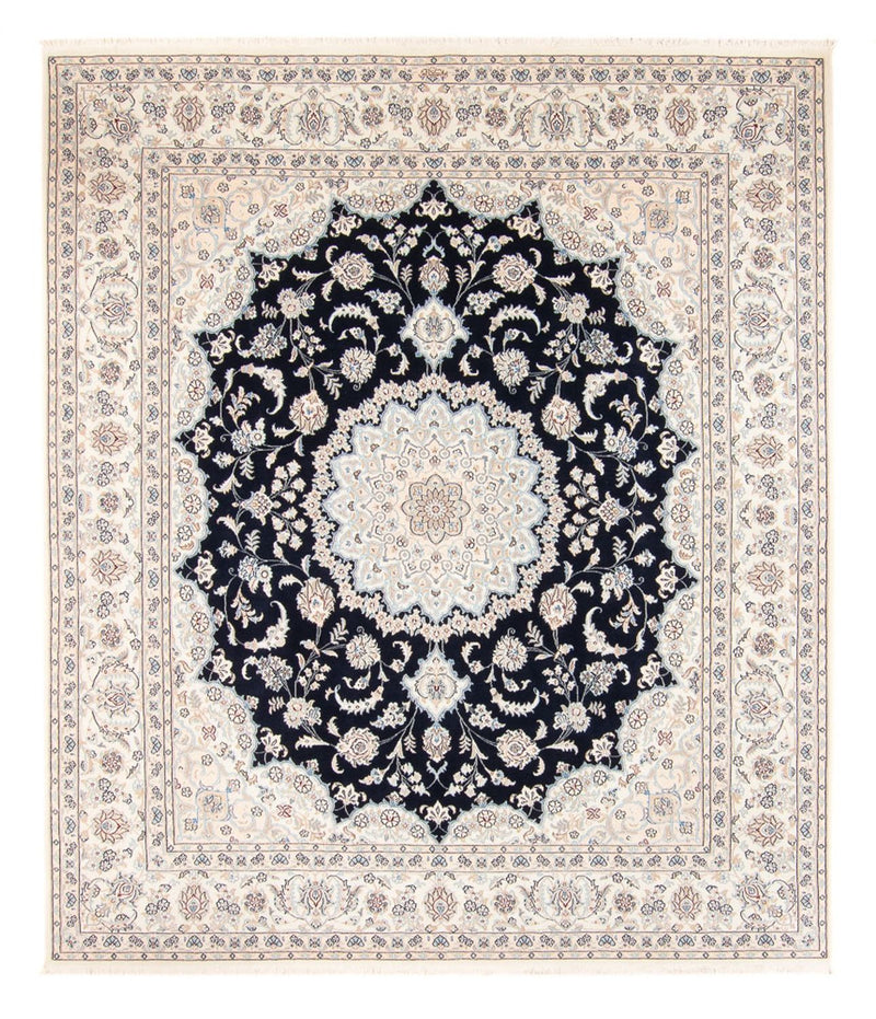 Alfombra persa - Nain - 266 x 223 cm - azul oscuro