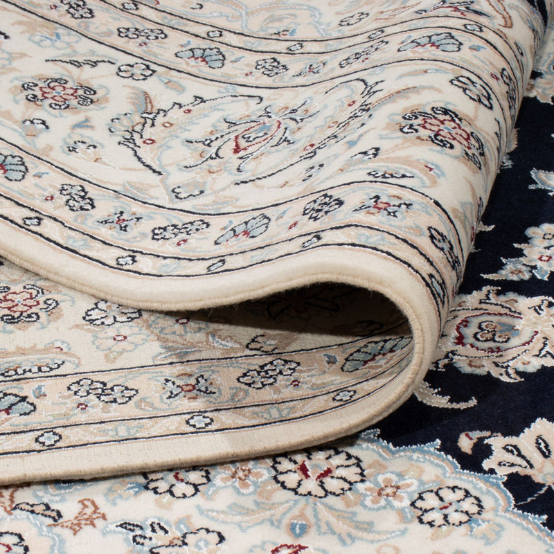 Alfombra persa - Nain - 266 x 223 cm - azul oscuro