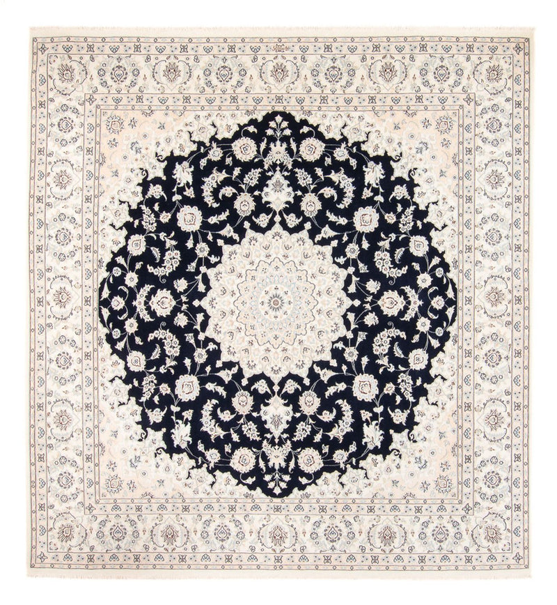 Alfombra persa - Nain - 264 x 246 cm - azul oscuro