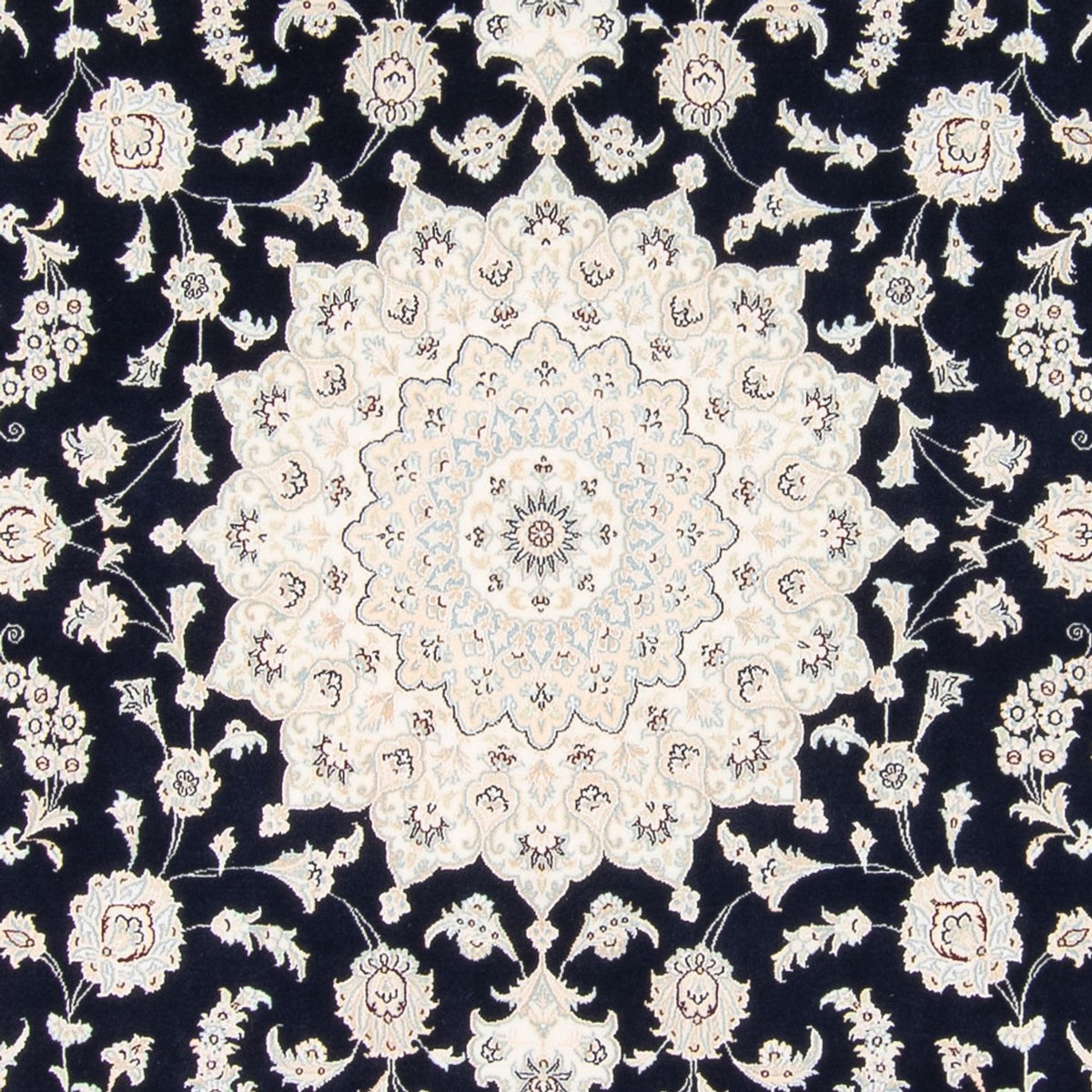 Alfombra persa - Nain - 264 x 246 cm - azul oscuro