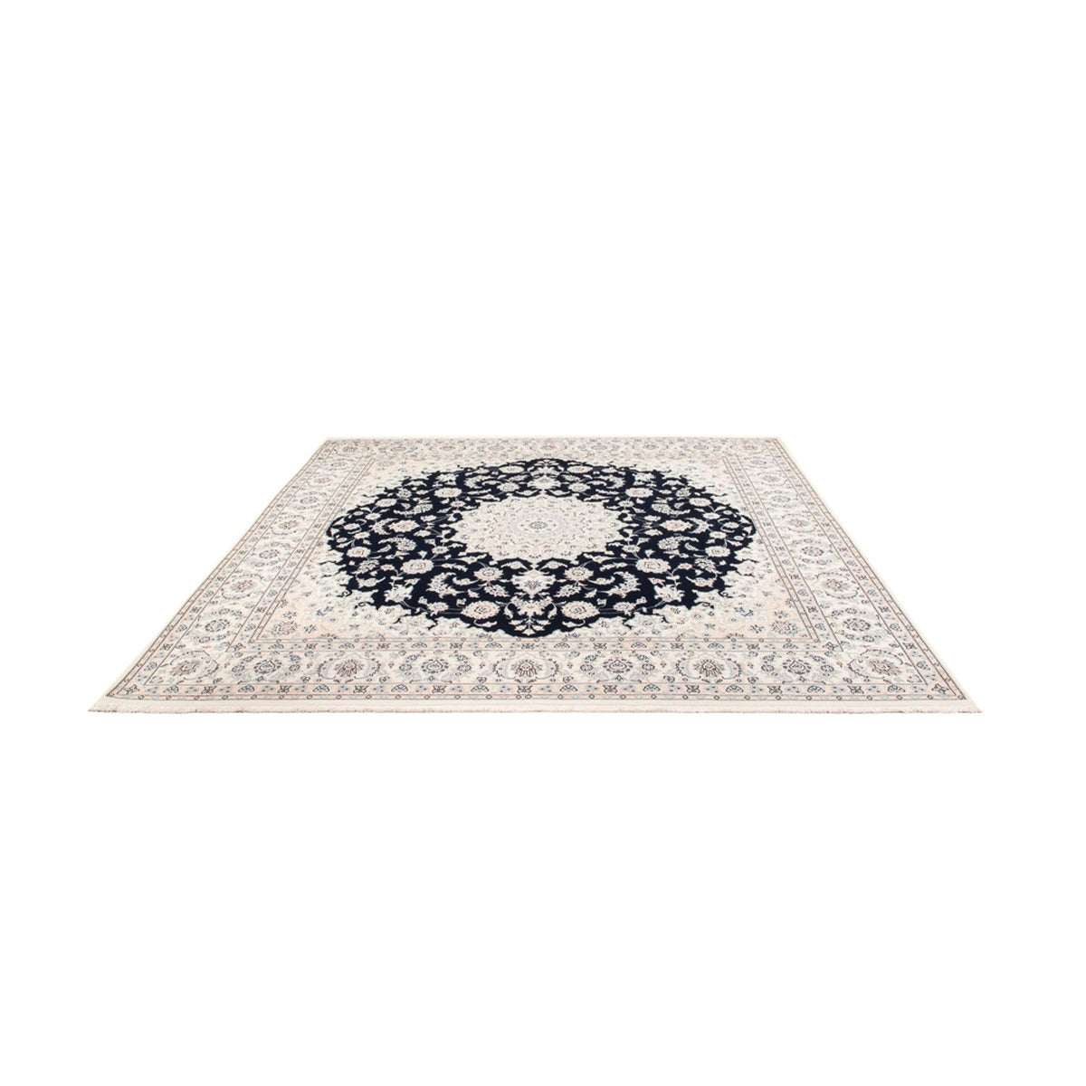 Alfombra persa - Nain - 264 x 246 cm - azul oscuro