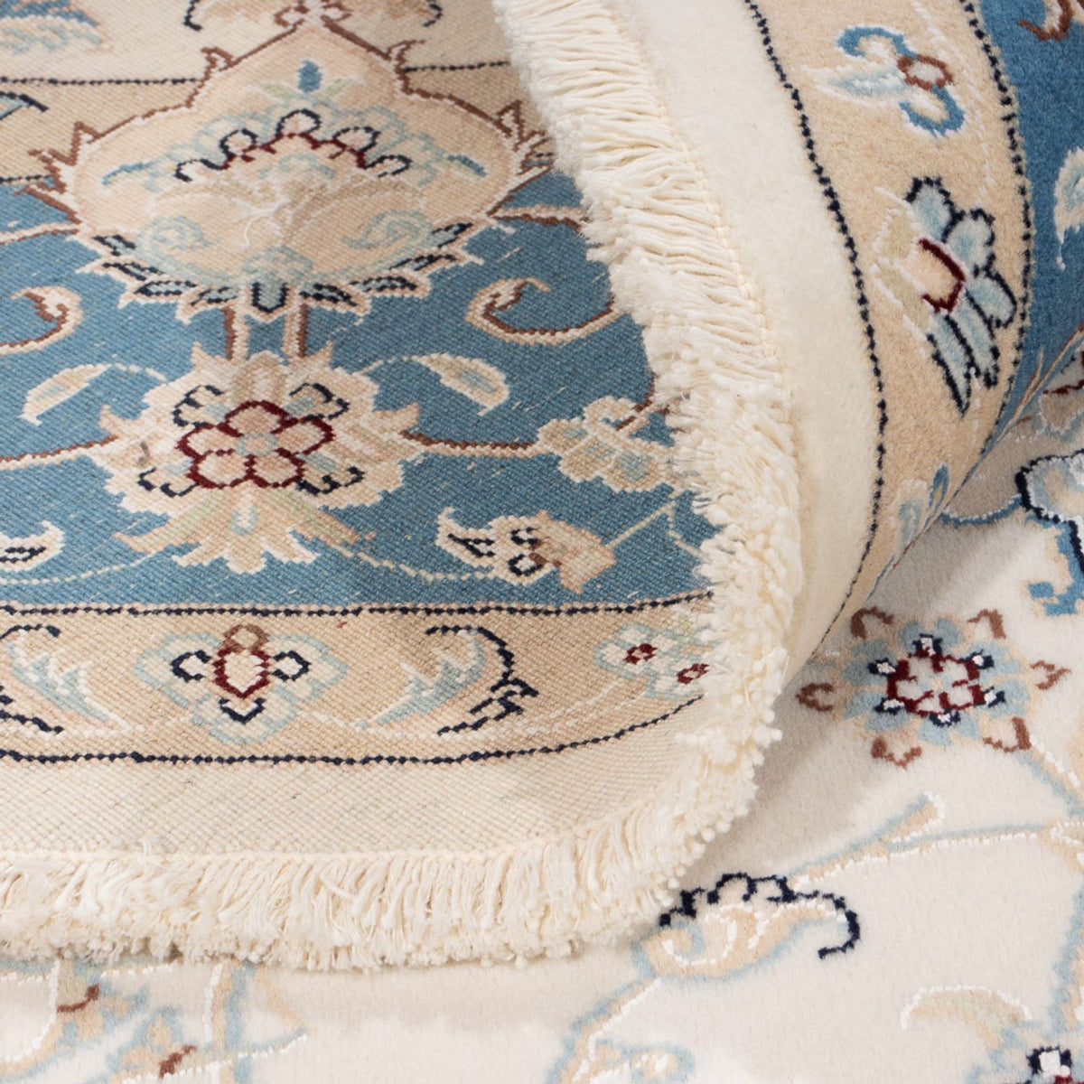 Alfombra persa - Nain redondo  - 200 x 200 cm - crema