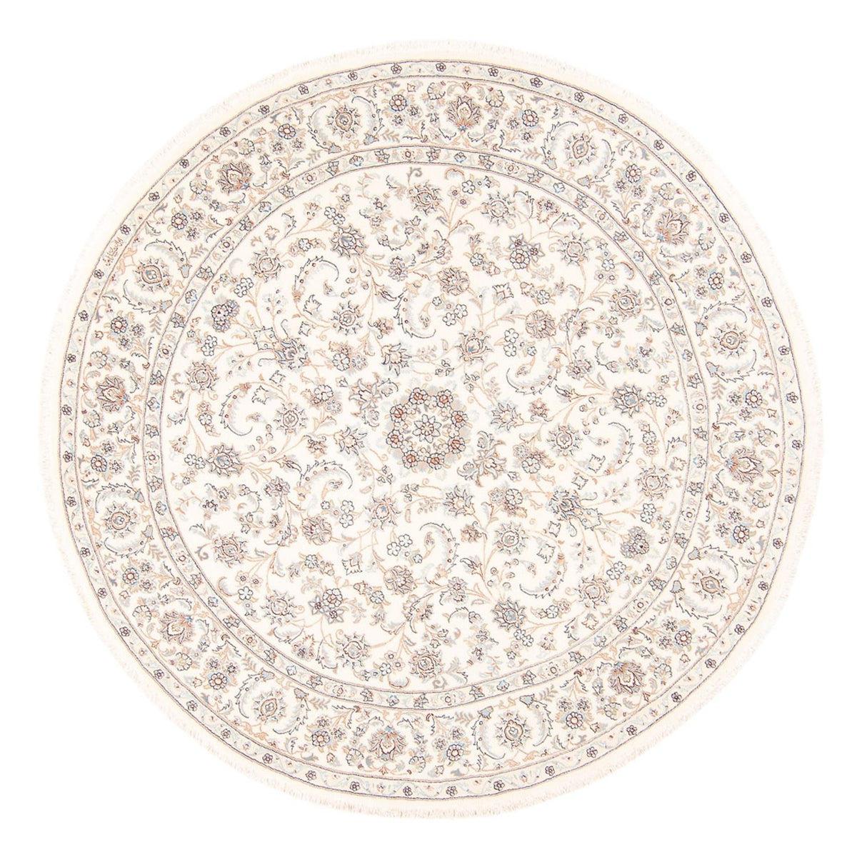 Alfombra persa - Nain redondo  - 203 x 200 cm - crema