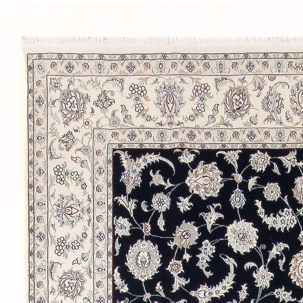 Alfombra Persa - Nain - Prima - 297 x 198 cm - azul oscuro