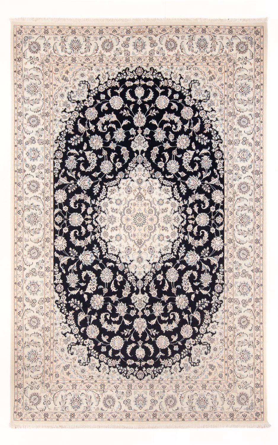 Alfombra Persa - Nain - Prima - 300 x 200 cm - azul oscuro