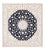 Alfombra persa - Nain cuadrado - 210 x 200 cm - azul oscuro